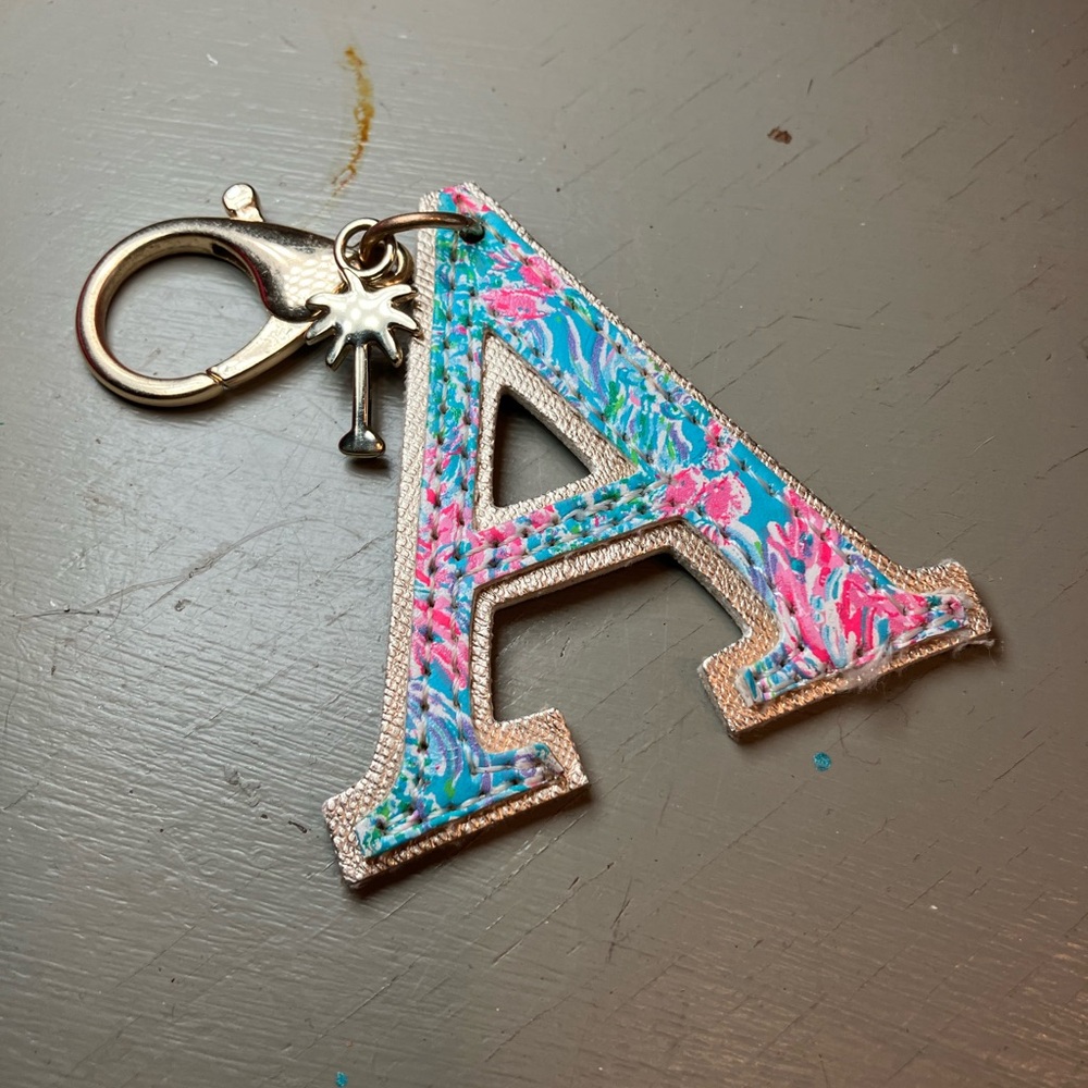 Lilly Pullitzer Floral Monogram “A” Keychain